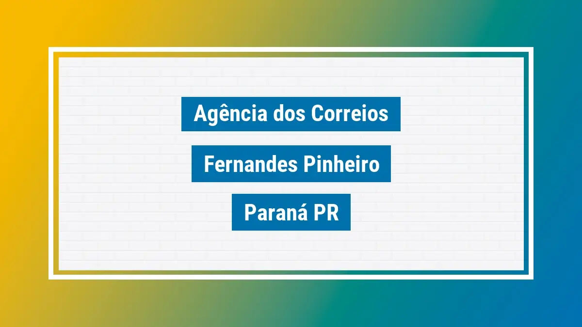 Imagem ilustrativa correios fernandes pinheiro paraná pr