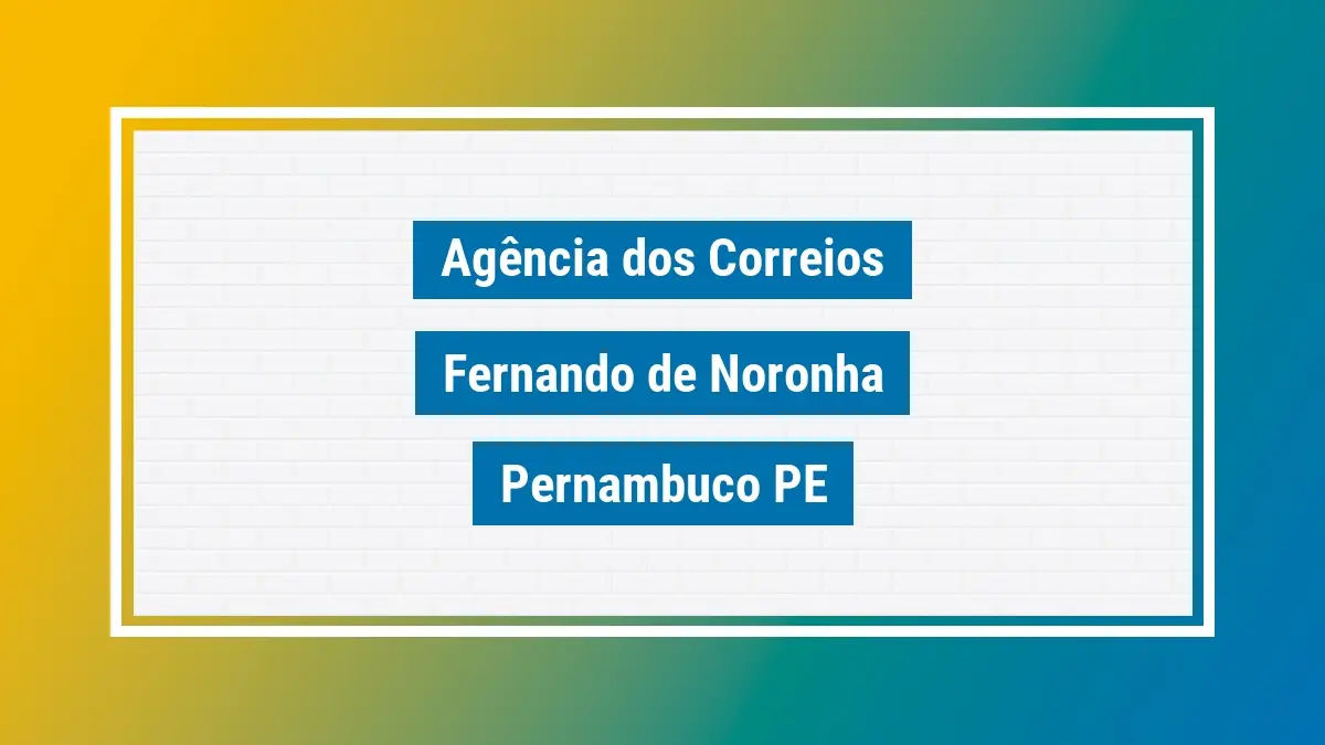 Imagem ilustrativa correios fernando de noronha pernambuco pe