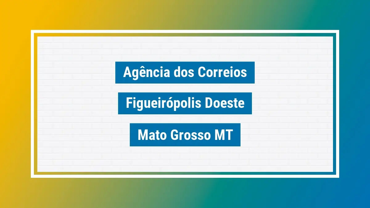 Imagem ilustrativa correios figueirópolis doeste mato grosso mt