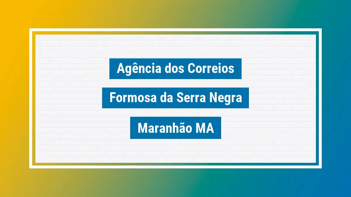 Imagem ilustrativa correios formosa da serra negra maranhão ma