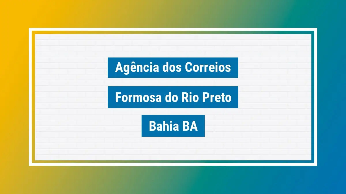 Imagem ilustrativa correios formosa do rio preto bahia ba