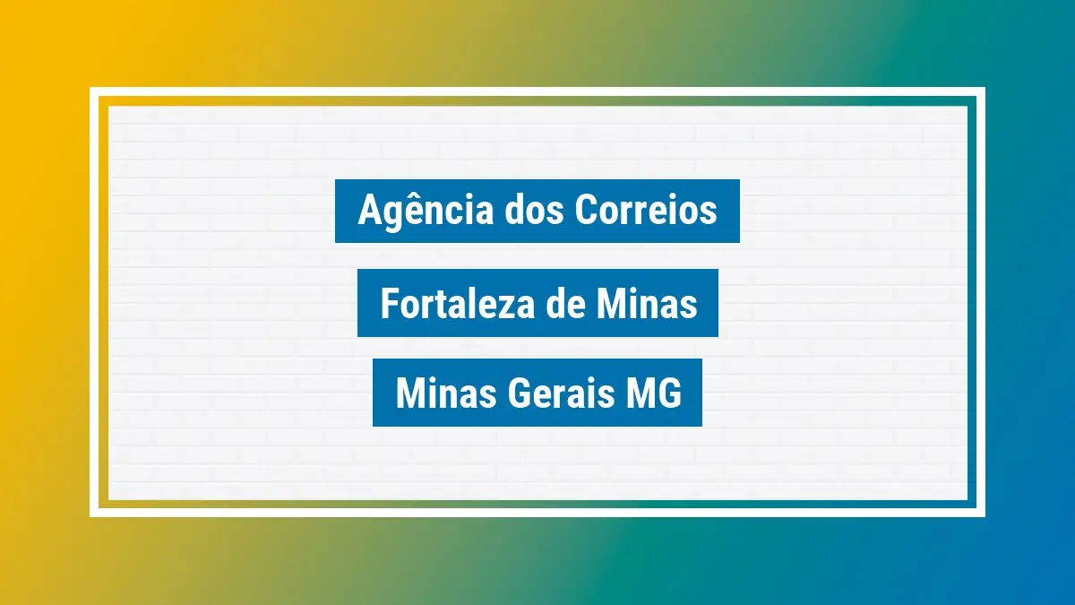 Imagem ilustrativa correios fortaleza de minas minas gerais mg