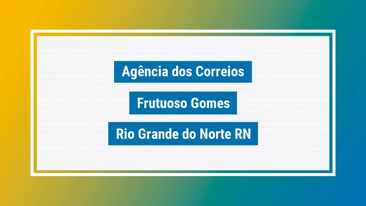 Imagem ilustrativa correios frutuoso gomes rio grande do norte rn