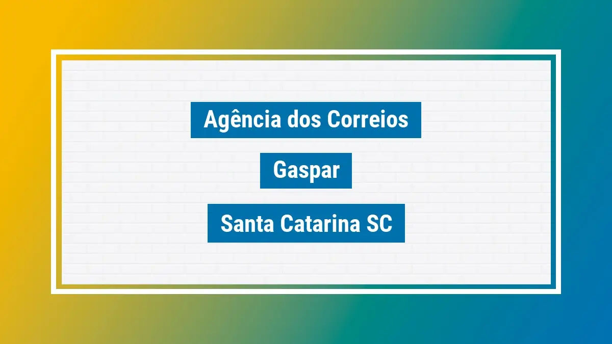 Imagem ilustrativa correios gaspar santa catarina sc