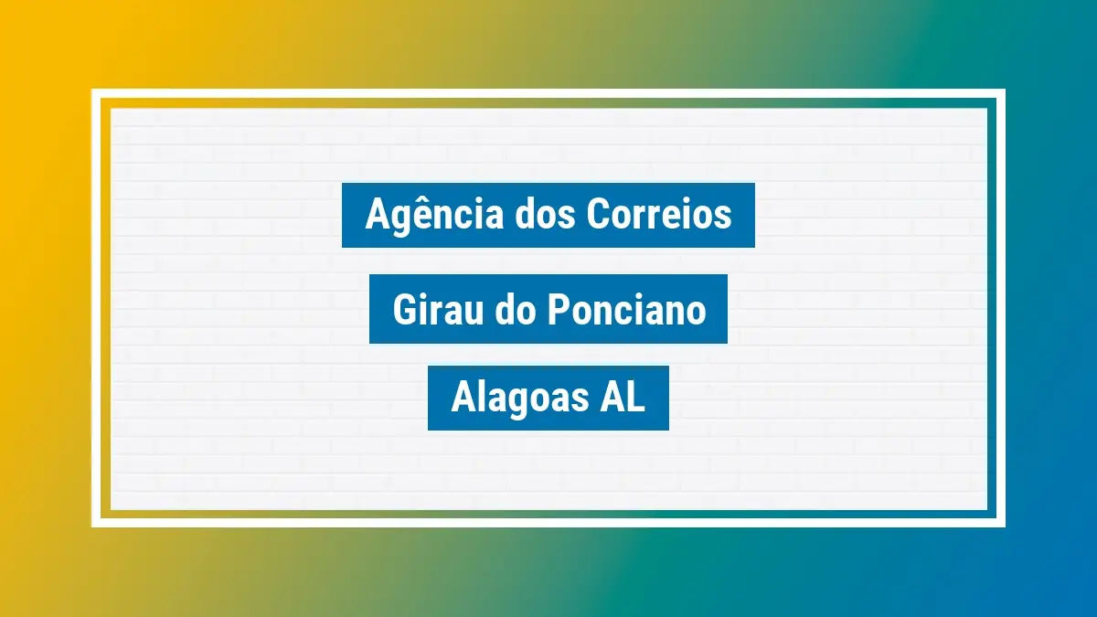 Imagem ilustrativa correios girau do ponciano alagoas al