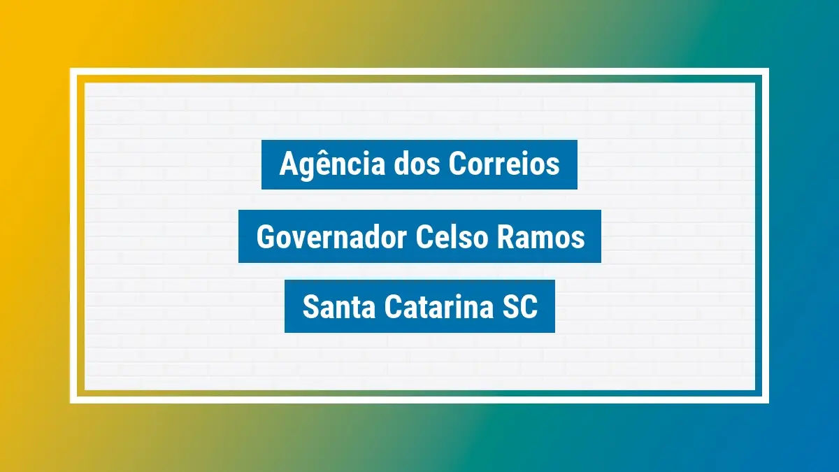 Imagem ilustrativa correios governador celso ramos santa catarina sc