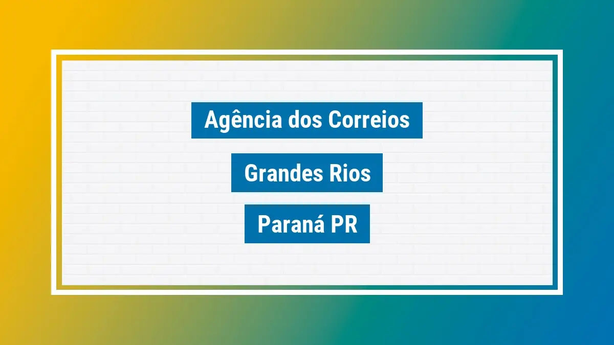 Imagem ilustrativa correios grandes rios paraná pr