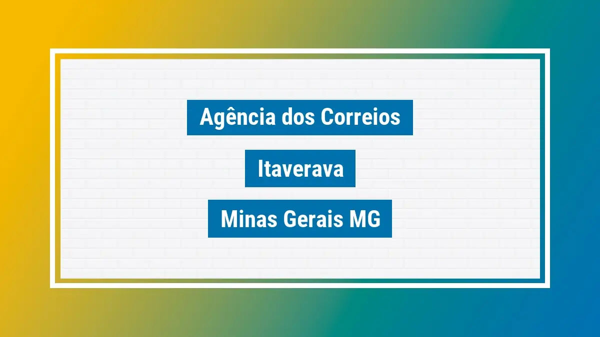 Imagem ilustrativa correios itaverava minas gerais mg