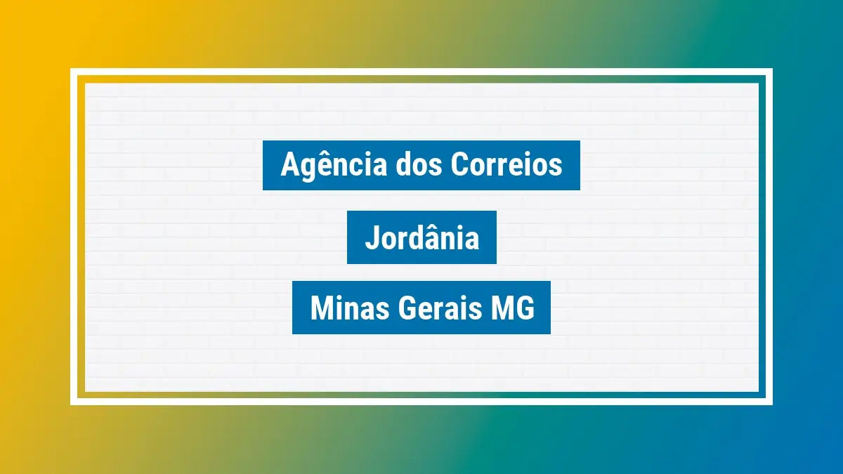 Imagem ilustrativa correios jordânia minas gerais mg