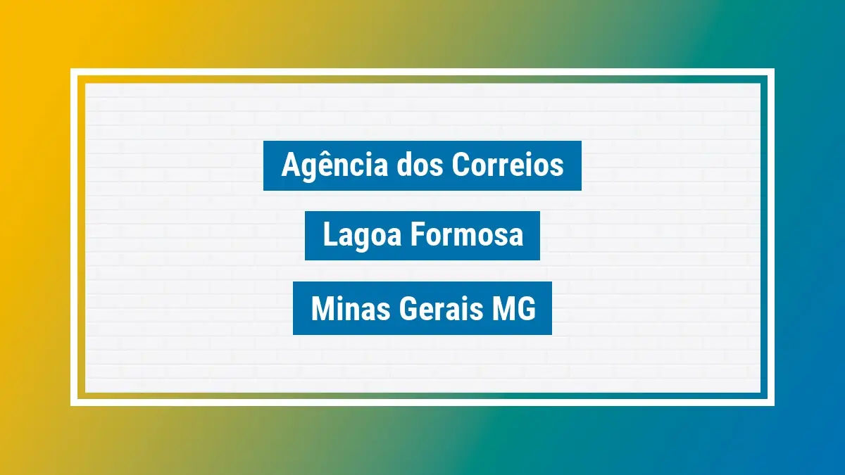 Imagem ilustrativa correios lagoa formosa minas gerais mg
