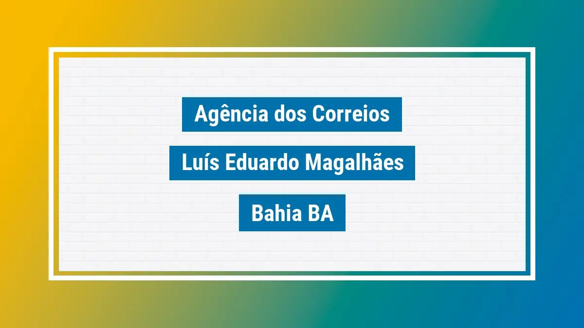Imagem ilustrativa correios luís eduardo magalhães bahia ba