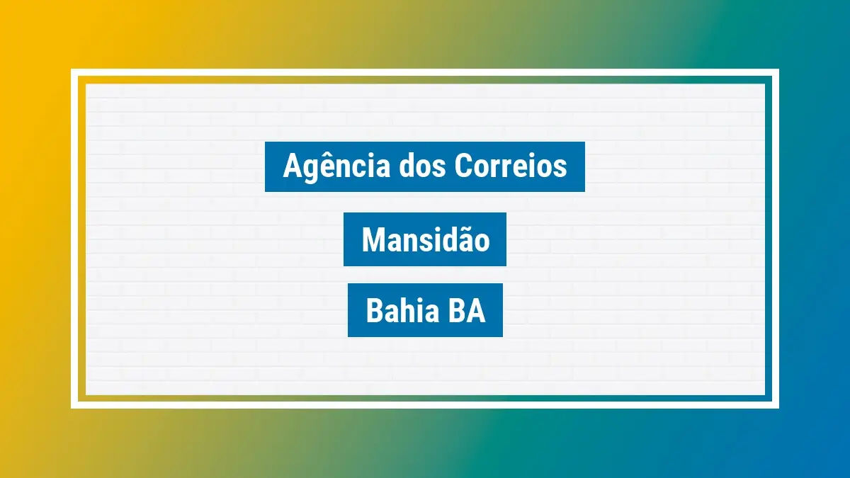 Imagem ilustrativa correios mansidão bahia ba