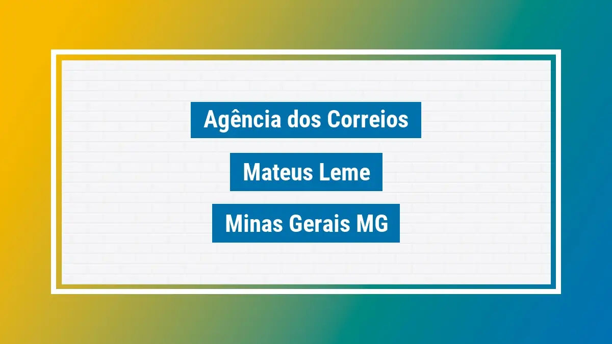 Imagem ilustrativa correios mateus leme minas gerais mg