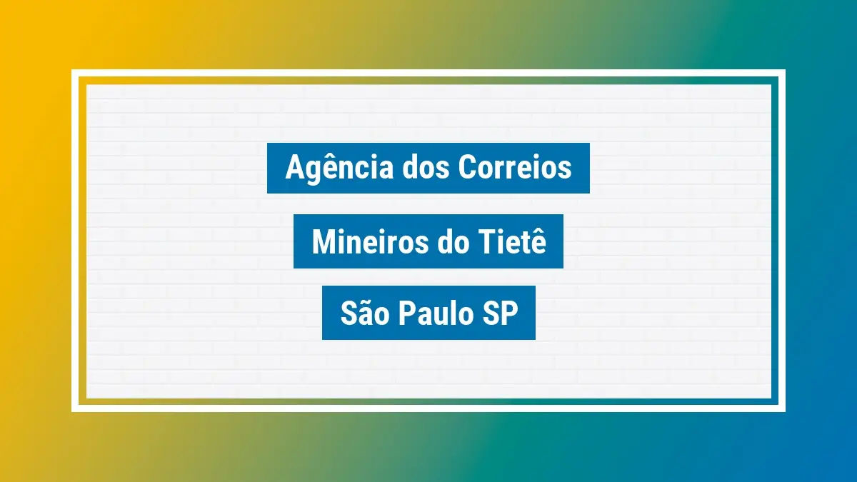 Imagem ilustrativa correios mineiros do tietê são paulo sp
