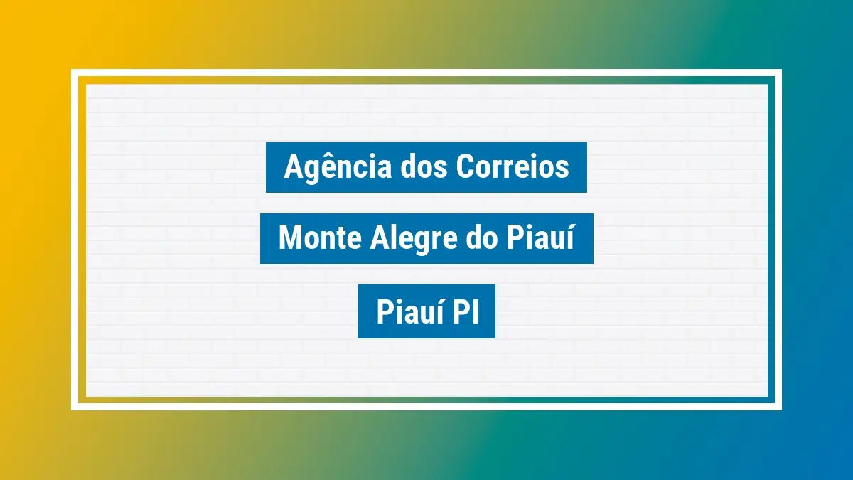 Imagem ilustrativa correios monte alegre do piauí piauí pi