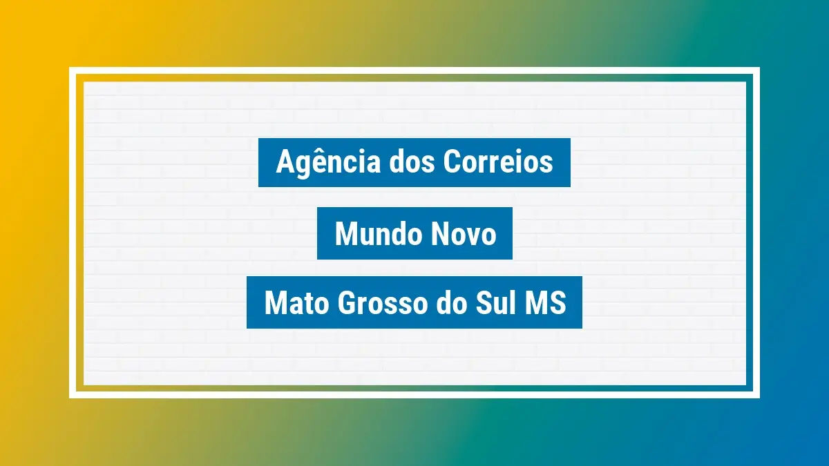 Imagem ilustrativa correios mundo novo mato grosso do sul ms
