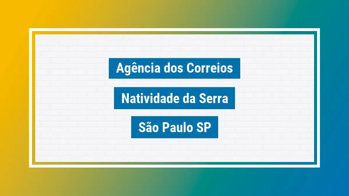 Imagem ilustrativa correios natividade da serra são paulo sp
