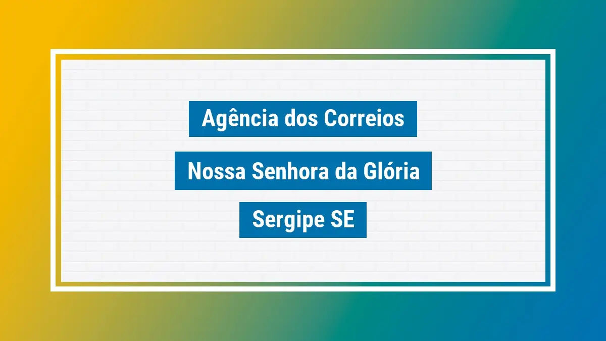 Imagem ilustrativa correios nossa senhora da glória sergipe se