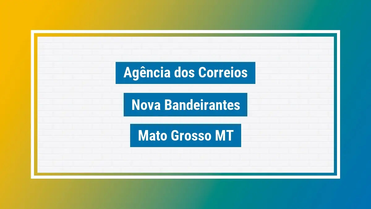 Imagem ilustrativa correios nova bandeirantes mato grosso mt