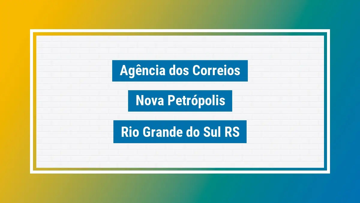 Imagem ilustrativa correios nova petrópolis rio grande do sul rs