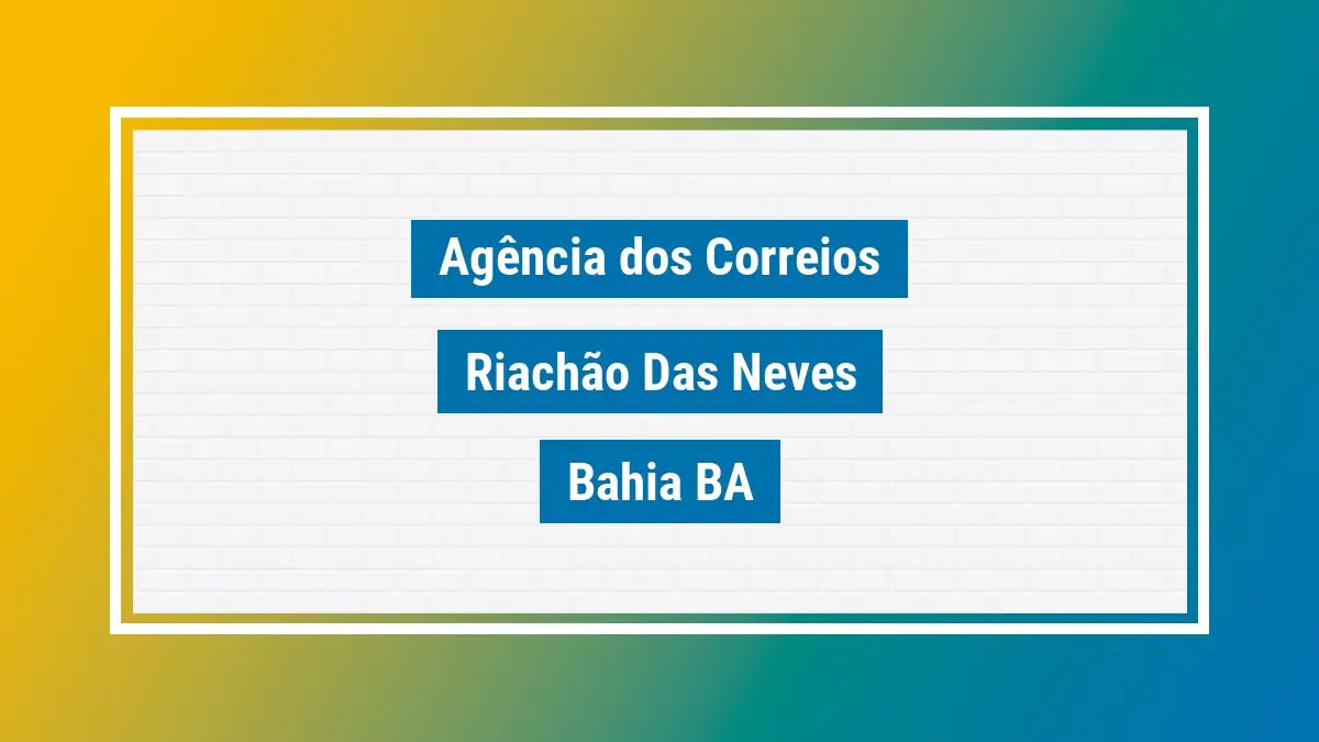 Imagem ilustrativa correios riachão das neves bahia ba