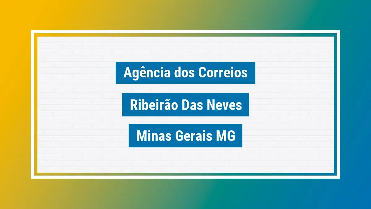 Imagem ilustrativa correios ribeirão das neves minas gerais mg