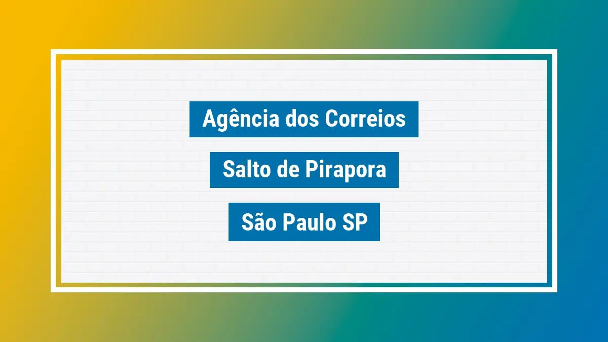 Imagem ilustrativa correios salto de pirapora são paulo sp