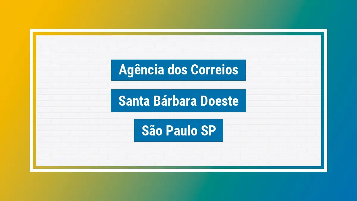 Imagem ilustrativa correios santa bárbara doeste são paulo sp
