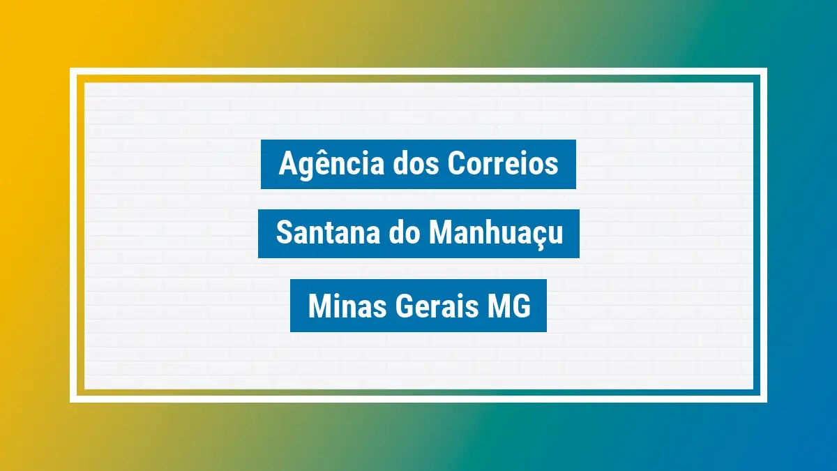 Imagem ilustrativa correios santana do manhuaçu minas gerais mg