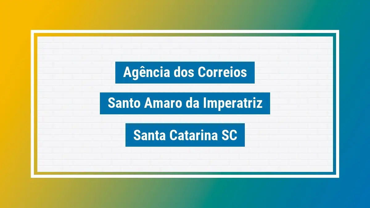Imagem ilustrativa correios santo amaro da imperatriz santa catarina sc