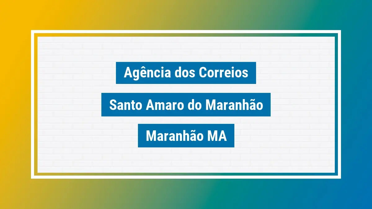 Imagem ilustrativa correios santo amaro do maranhão maranhão ma