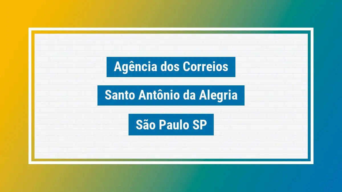 Imagem ilustrativa correios santo antônio da alegria são paulo sp