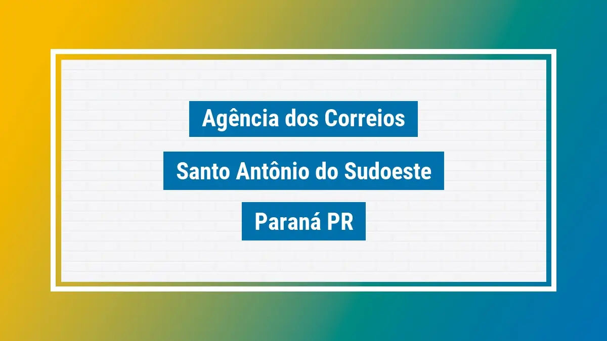 Imagem ilustrativa correios santo antônio do sudoeste paraná pr