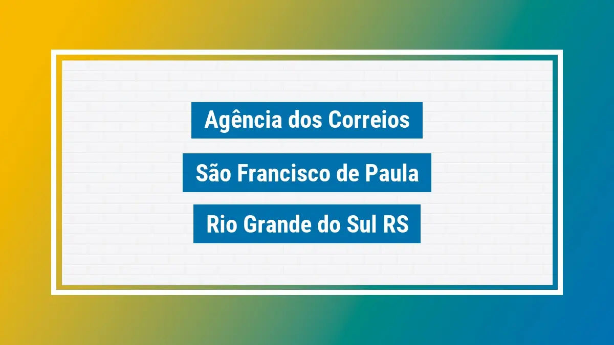 Imagem ilustrativa correios são francisco de paula rio grande do sul rs