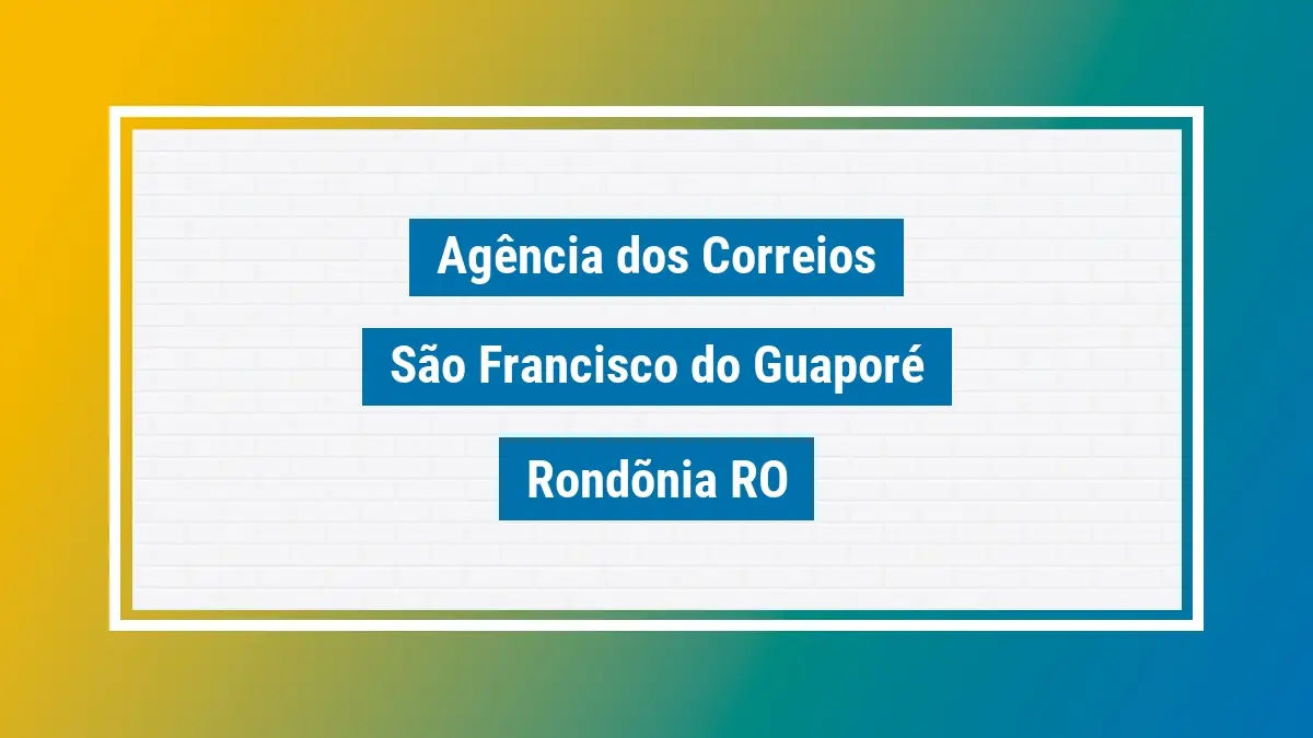 Imagem ilustrativa correios são francisco do guaporé rondõnia ro