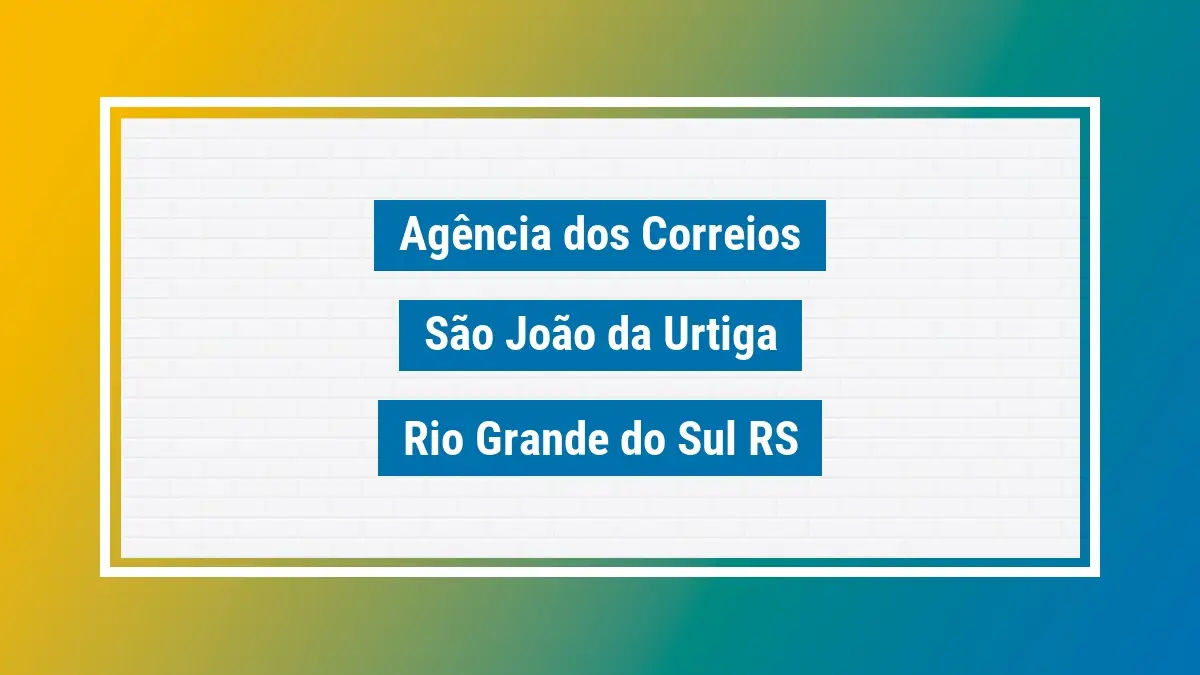 Imagem ilustrativa correios são joão da urtiga rio grande do sul rs