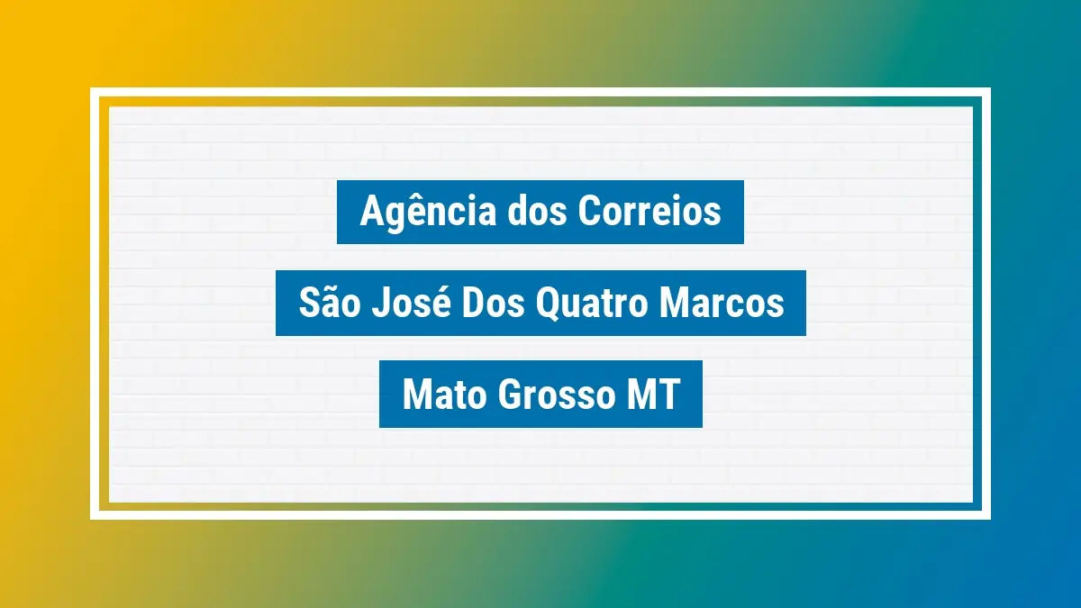 Imagem ilustrativa correios são josé dos quatro marcos mato grosso mt