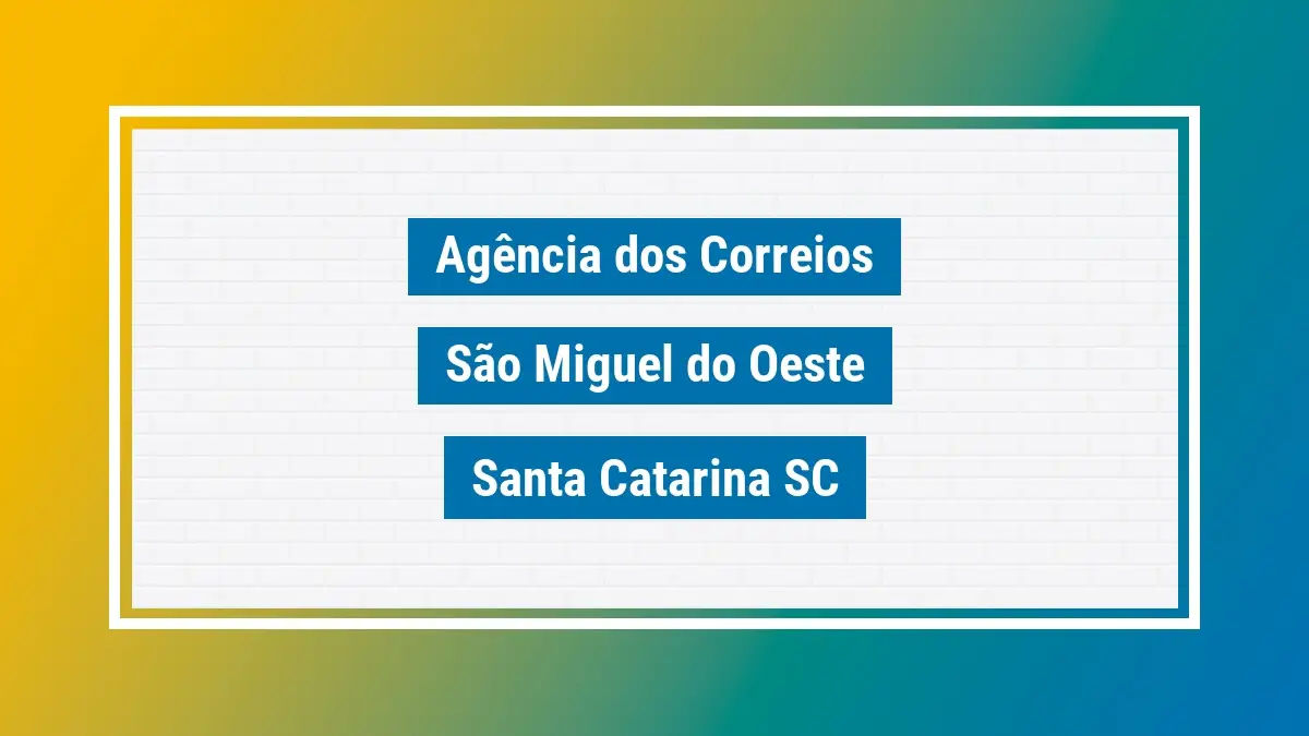 Imagem ilustrativa correios são miguel do oeste santa catarina sc