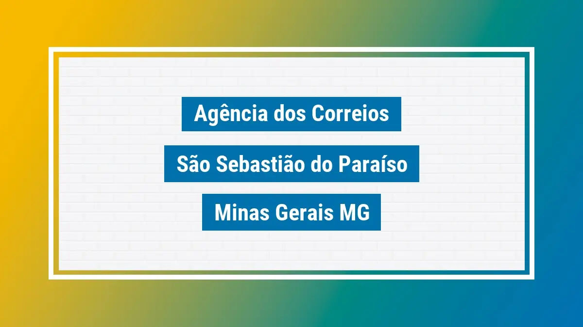 Imagem ilustrativa correios são sebastião do paraíso minas gerais mg