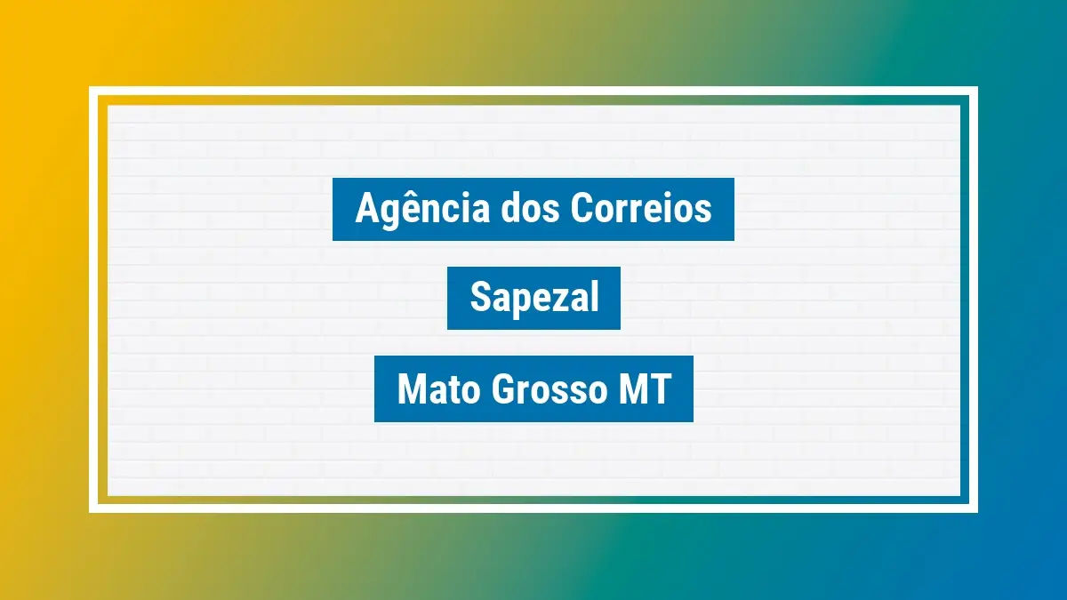 Imagem ilustrativa correios sapezal mato grosso mt