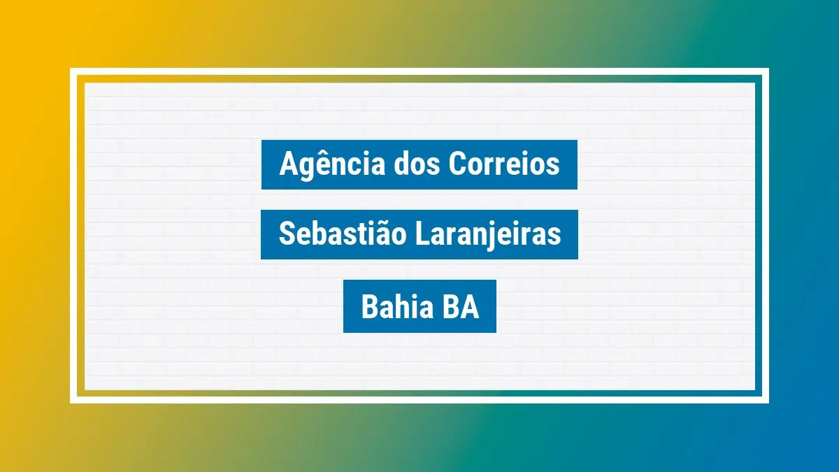 Imagem ilustrativa correios sebastião laranjeiras bahia ba