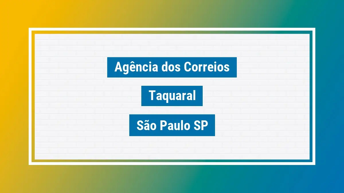 Imagem ilustrativa correios taquaral são paulo sp