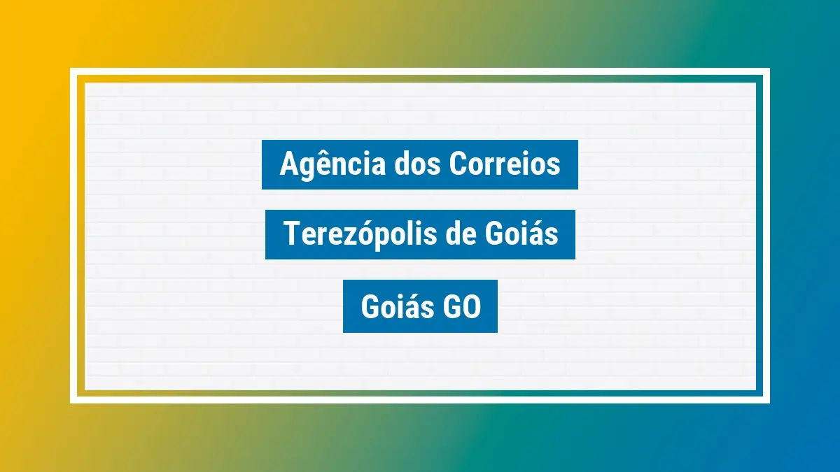 Imagem ilustrativa correios terezópolis de goiás goiás go