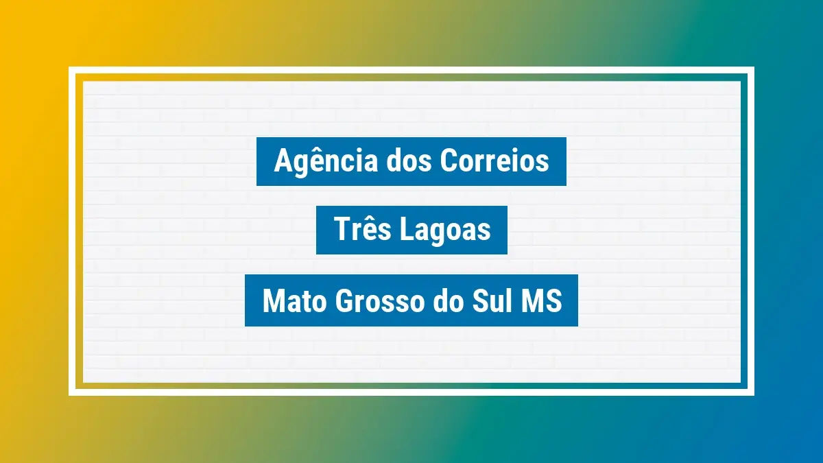 Imagem ilustrativa correios três lagoas mato grosso do sul ms