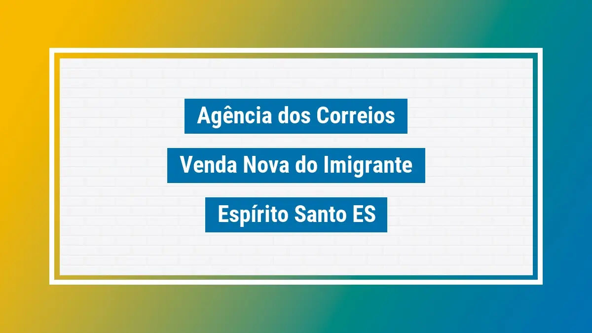 Imagem ilustrativa correios venda nova do imigrante espírito santo es
