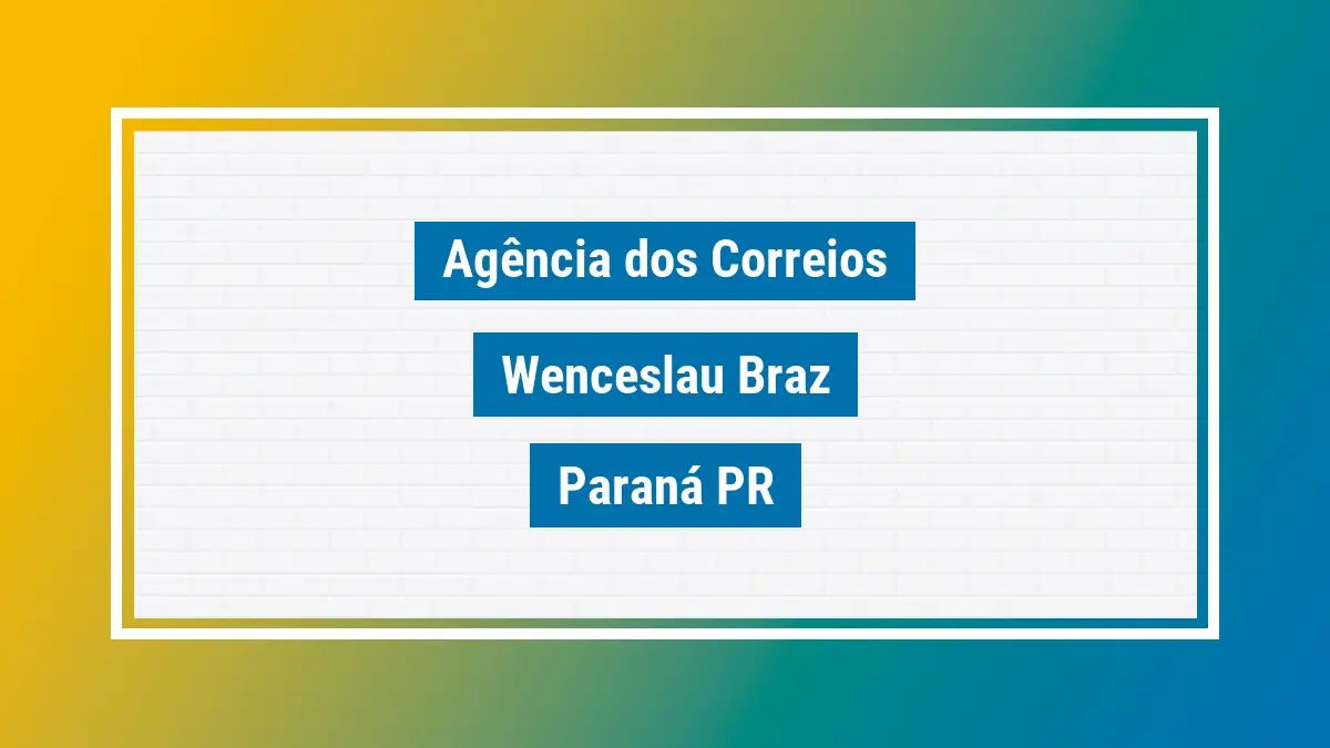 Imagem ilustrativa correios wenceslau braz paraná pr