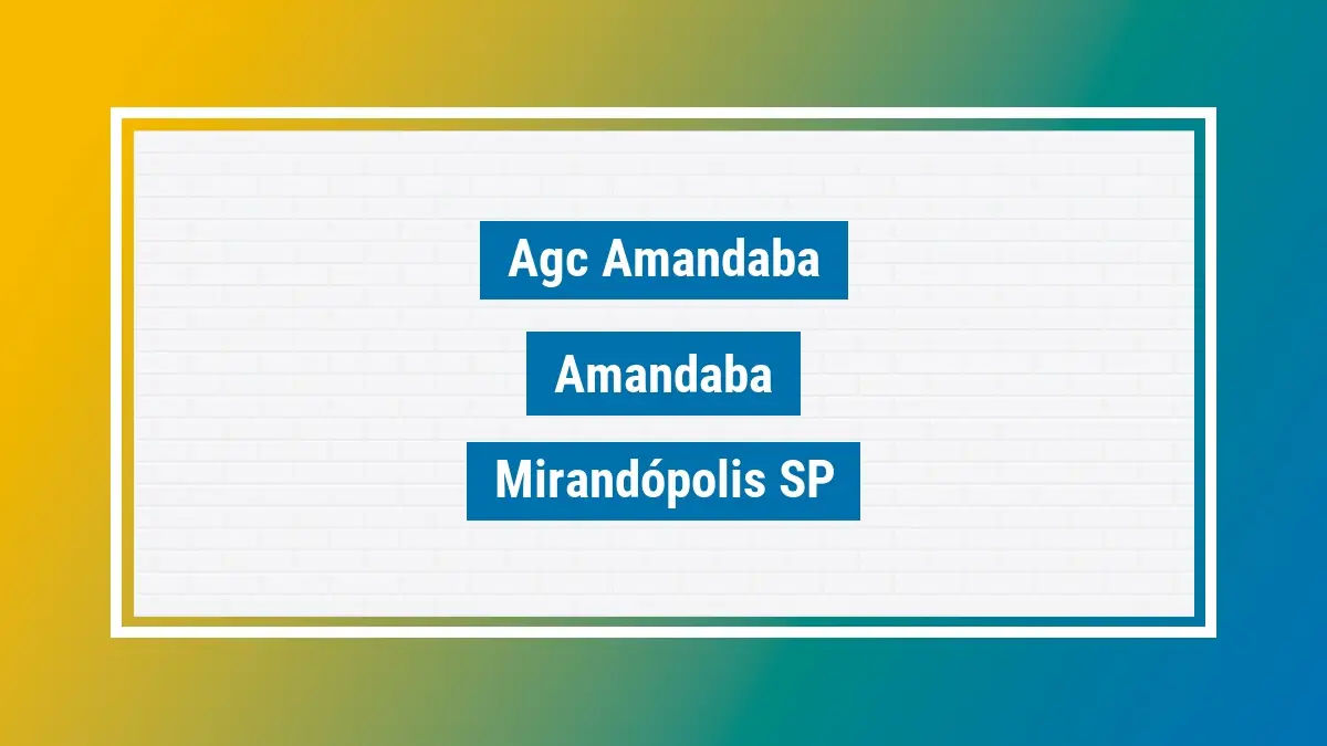 Imagem ilustrativa unidade de agência dos correios agc amandaba amandaba mirandópolis sp