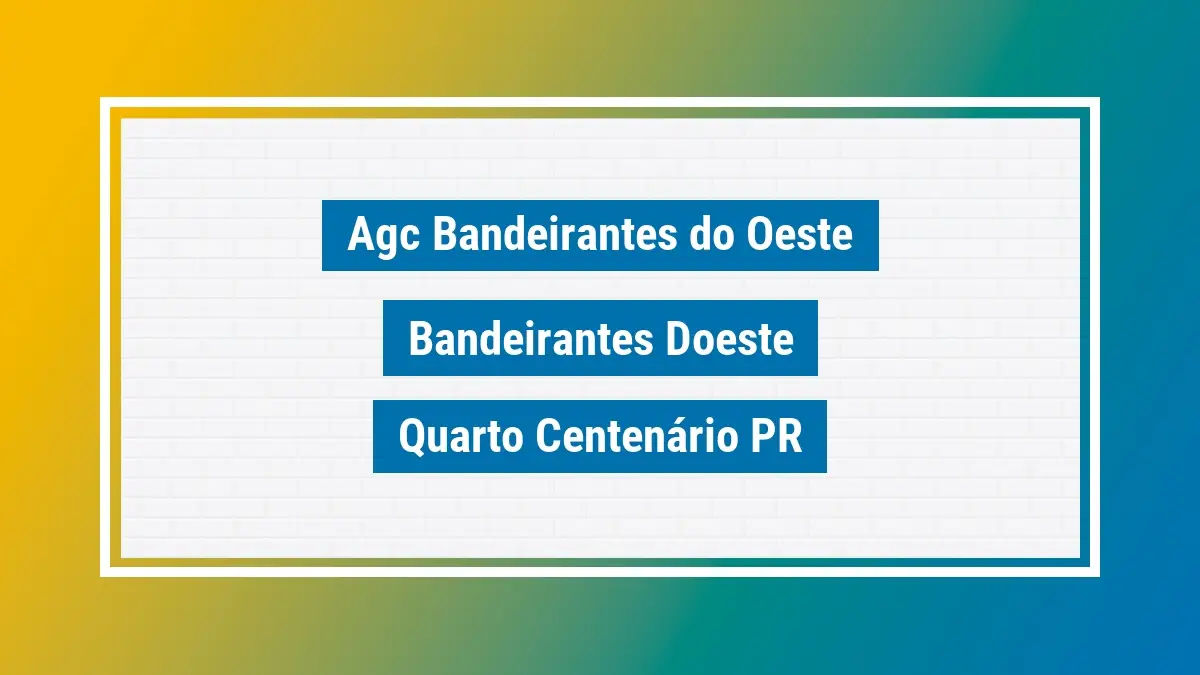 Imagem ilustrativa unidade de agência dos correios agc bandeirantes do oeste bandeirantes doeste quarto centenário pr