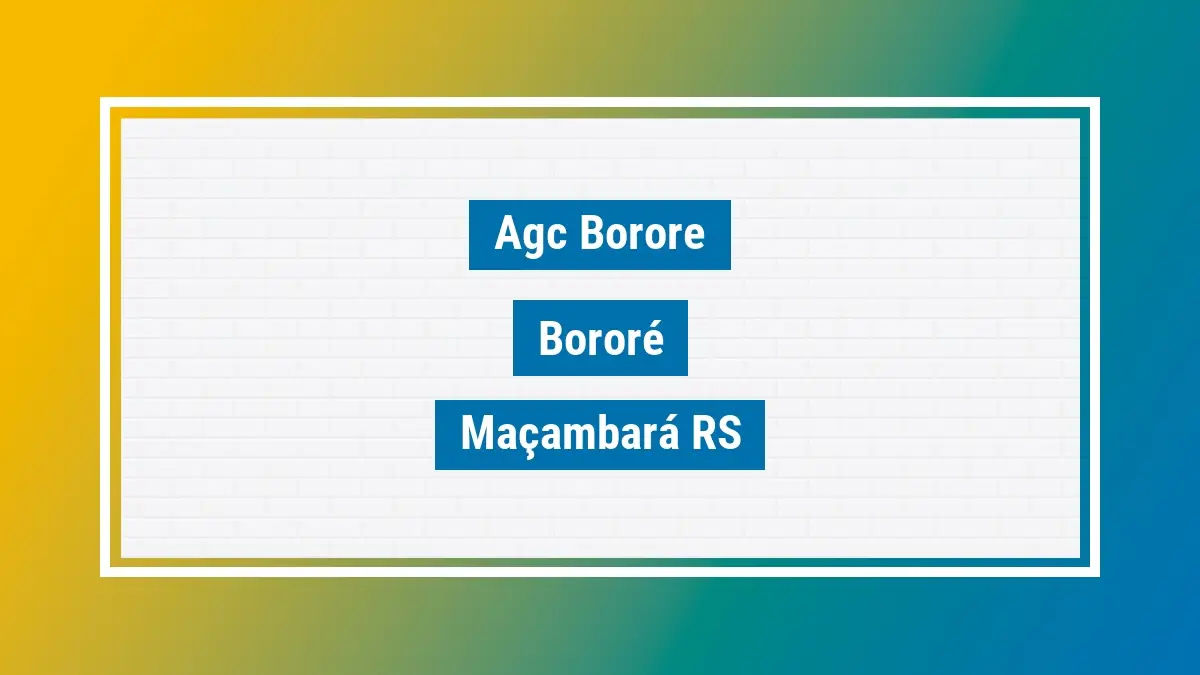 Imagem ilustrativa unidade de agência dos correios agc borore bororé maçambará rs