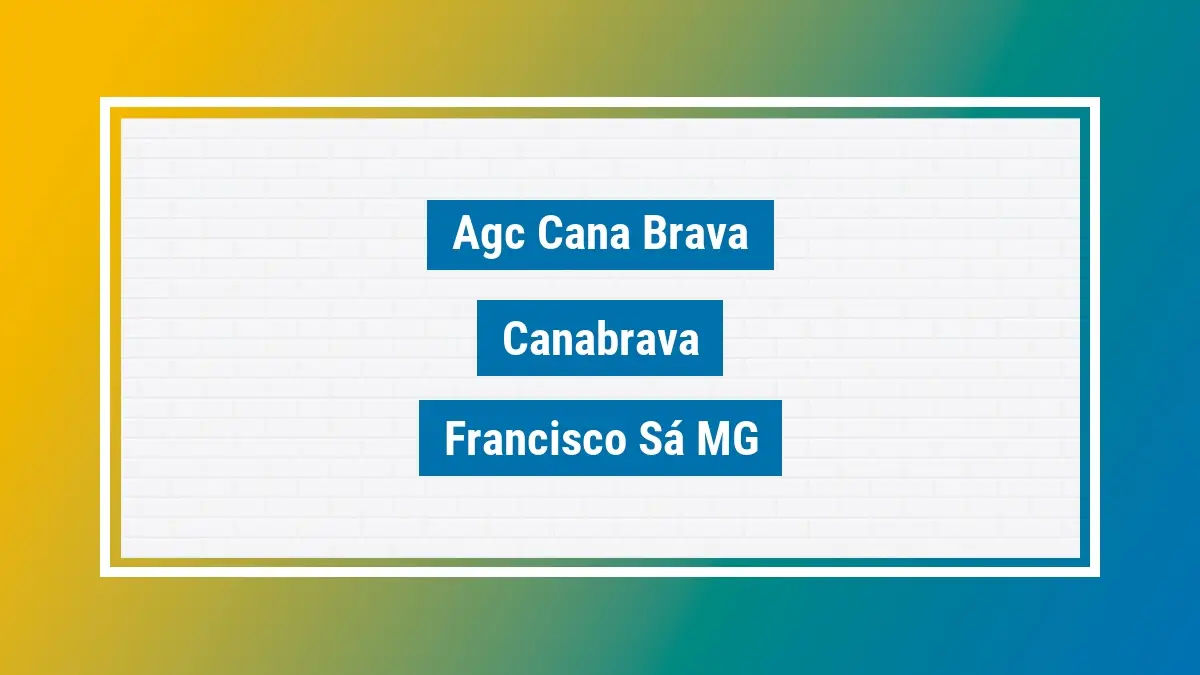 Imagem ilustrativa unidade de agência dos correios agc cana brava canabrava francisco sá mg